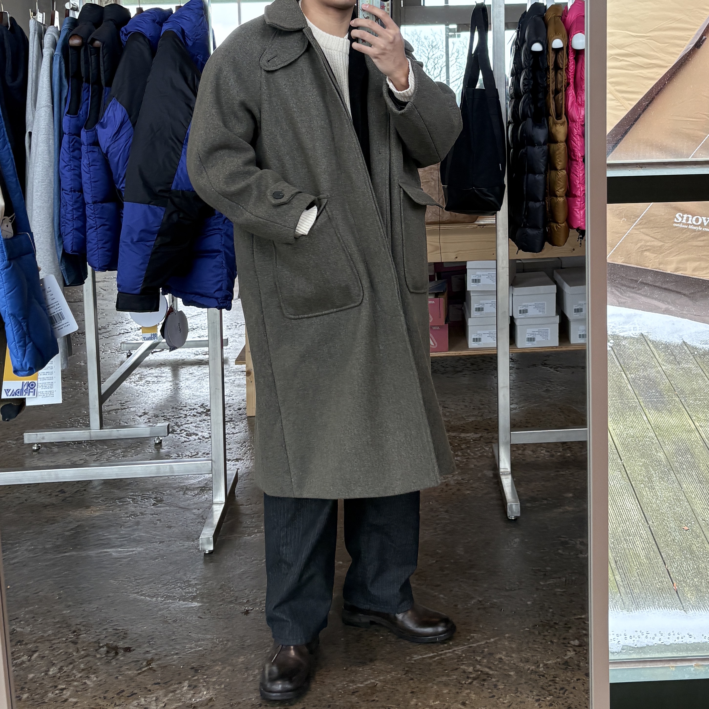 Outstanding Mountain Down Parka Olive Green, Kinchi Maryam Brutal - 649 (a) Brown 착용 스타일 - 7