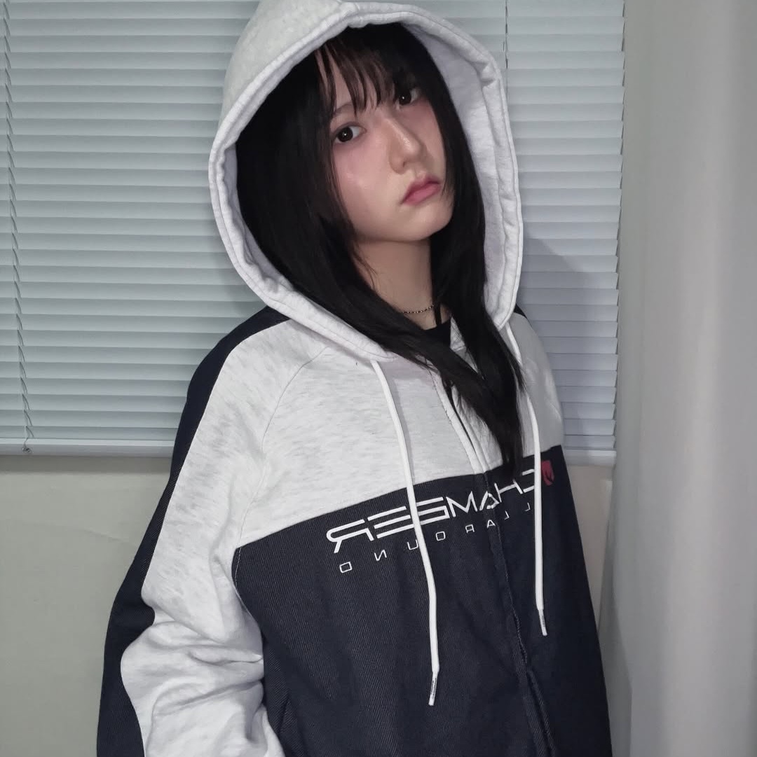 SPORT CHAMBER SC Core Denim Hood Zip Up 1% Gray 착용 스타일 - 3