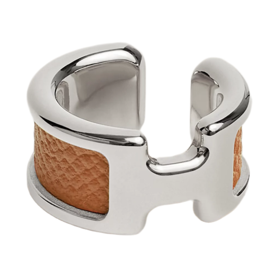 (W) 에르메스 올림프 이어 커프 스몰 모델 마담 카프스킨 & 팔라듐 하드웨어 골드((W) Hermes Olympe Ear Cuff Small Model Madame Calfskin & Palladium gold)