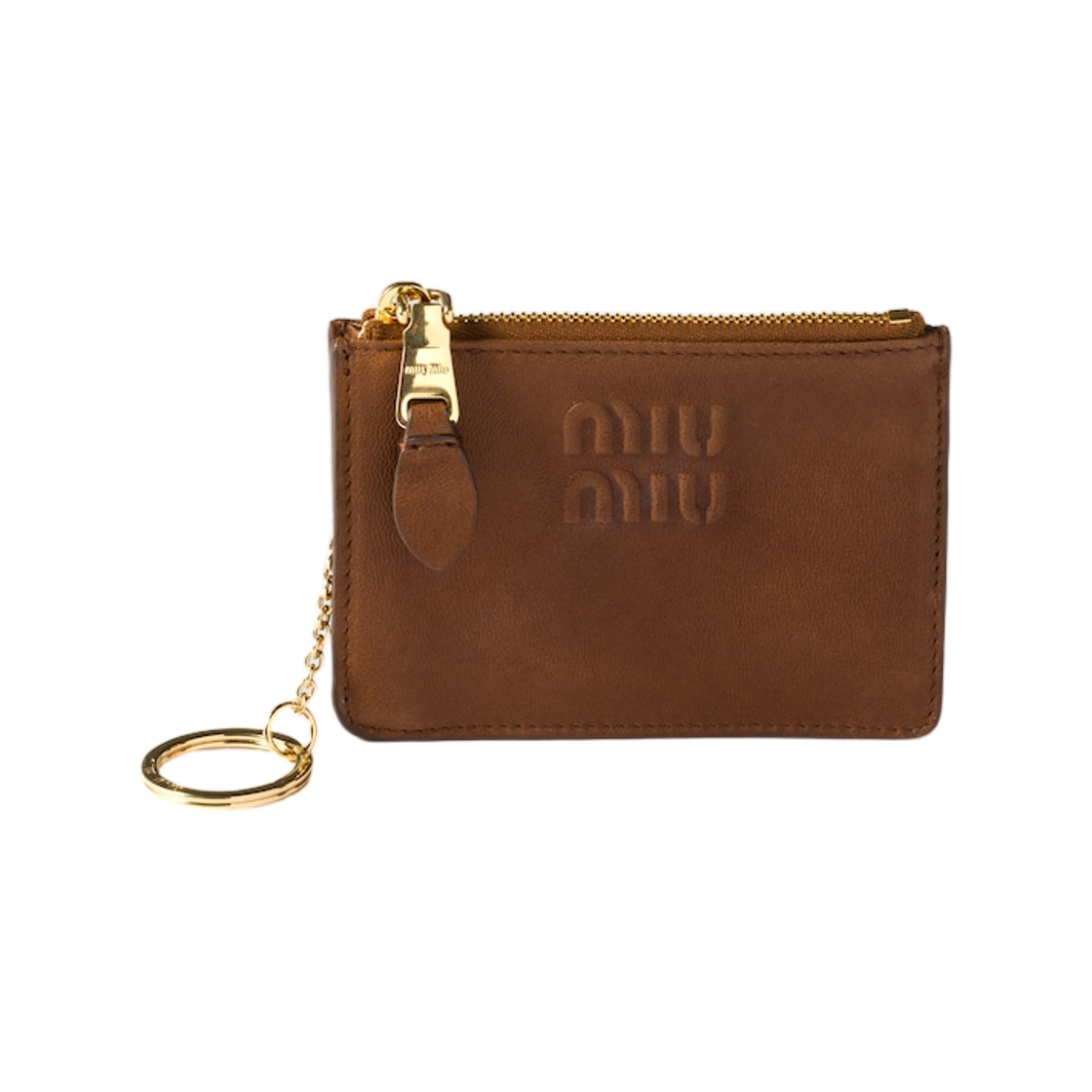 미우 미우 나파 레더 카드 홀더 오크(Miu Miu Nappa Leather Card Holder Oak) - 3