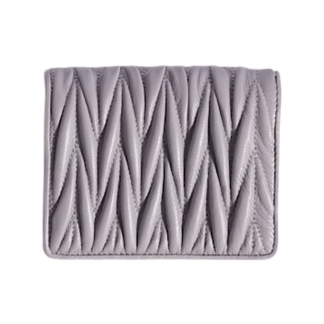 미우 미우 스몰 마테라쎄 나파 레더 월렛 위스테리아(Miu Miu Small Matelasse Nappa Leather Wallet Wisteria) - 3