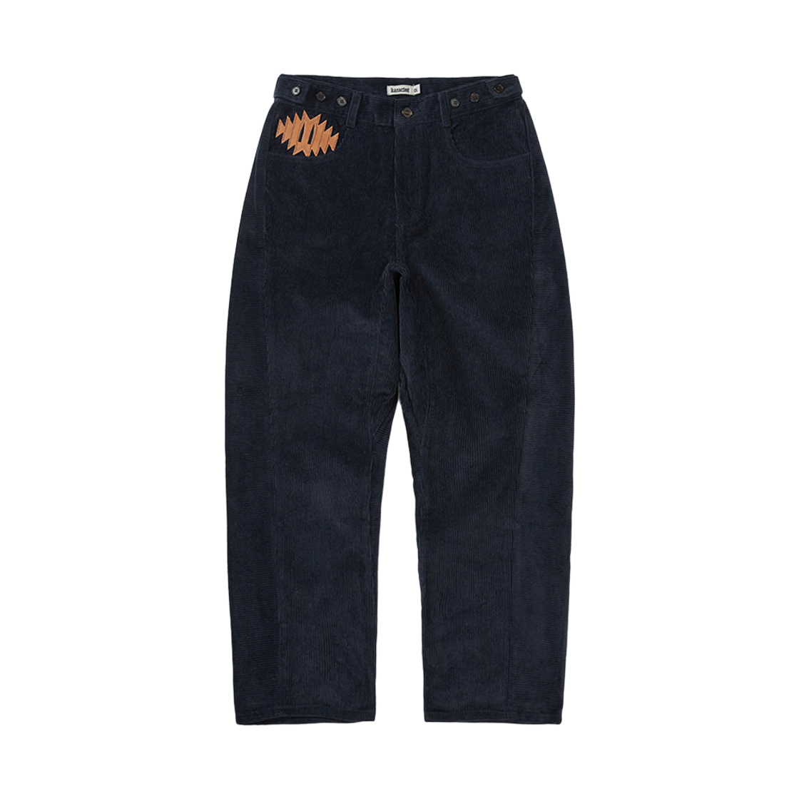 KAT7571 Karactor Wonky Corduroy Pants Dark Navy