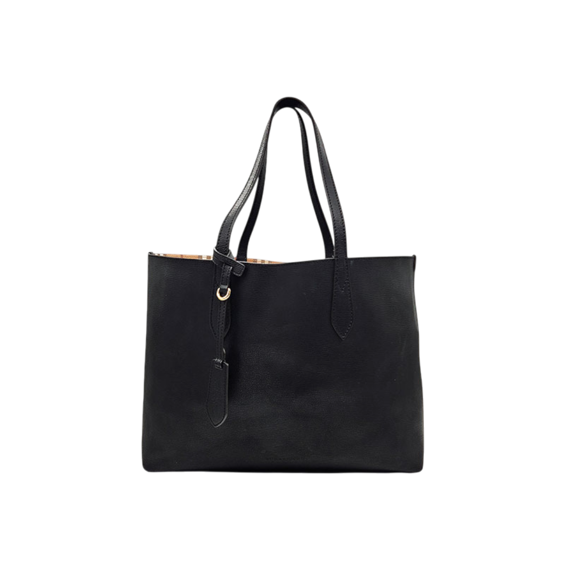 ITOCGBL54AF2 Burberry Haymarket Check Reversible Medium Shopper Bag L107381