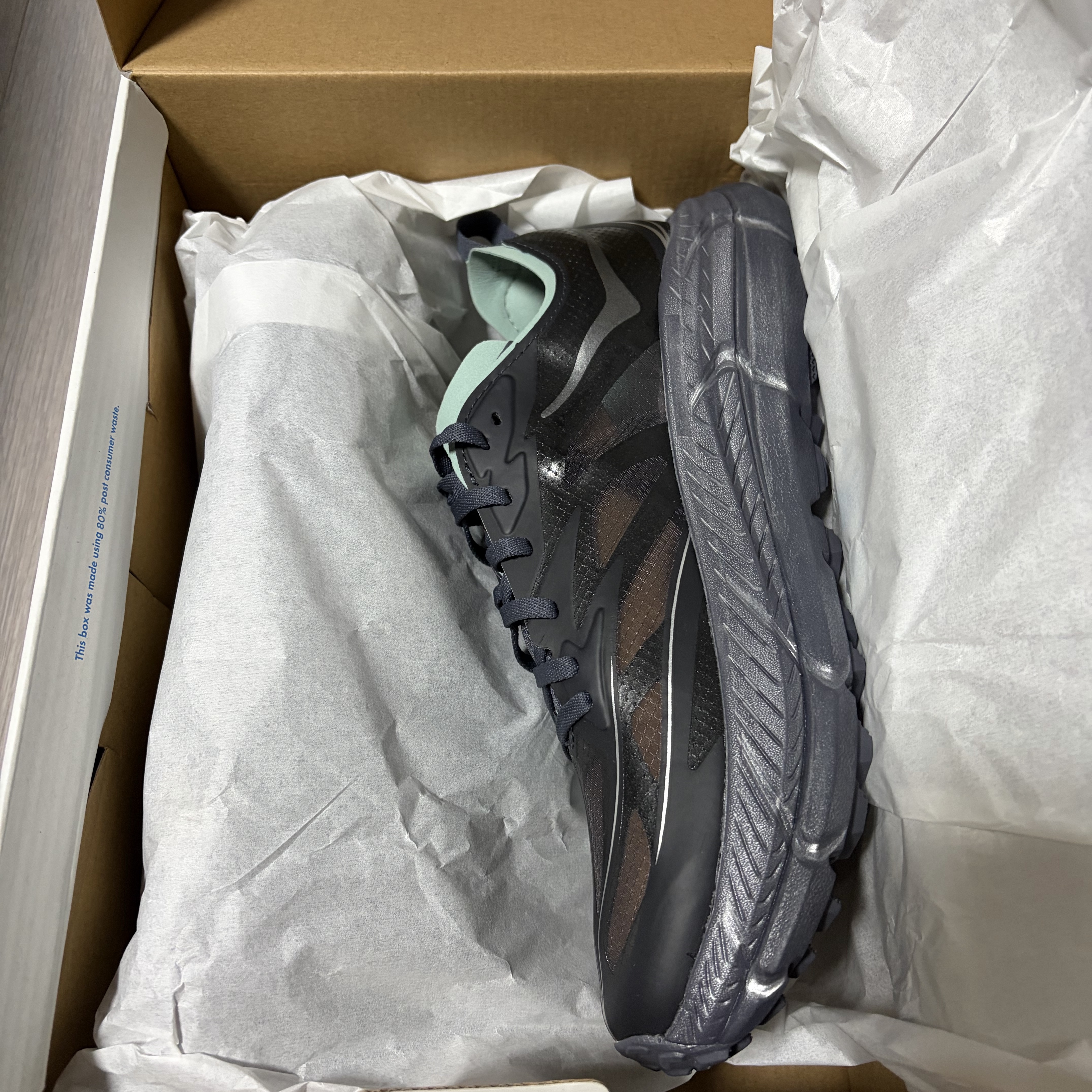 Hoka Mafate Speed 4 Lite Charcoal Grey Jade 착용 스타일