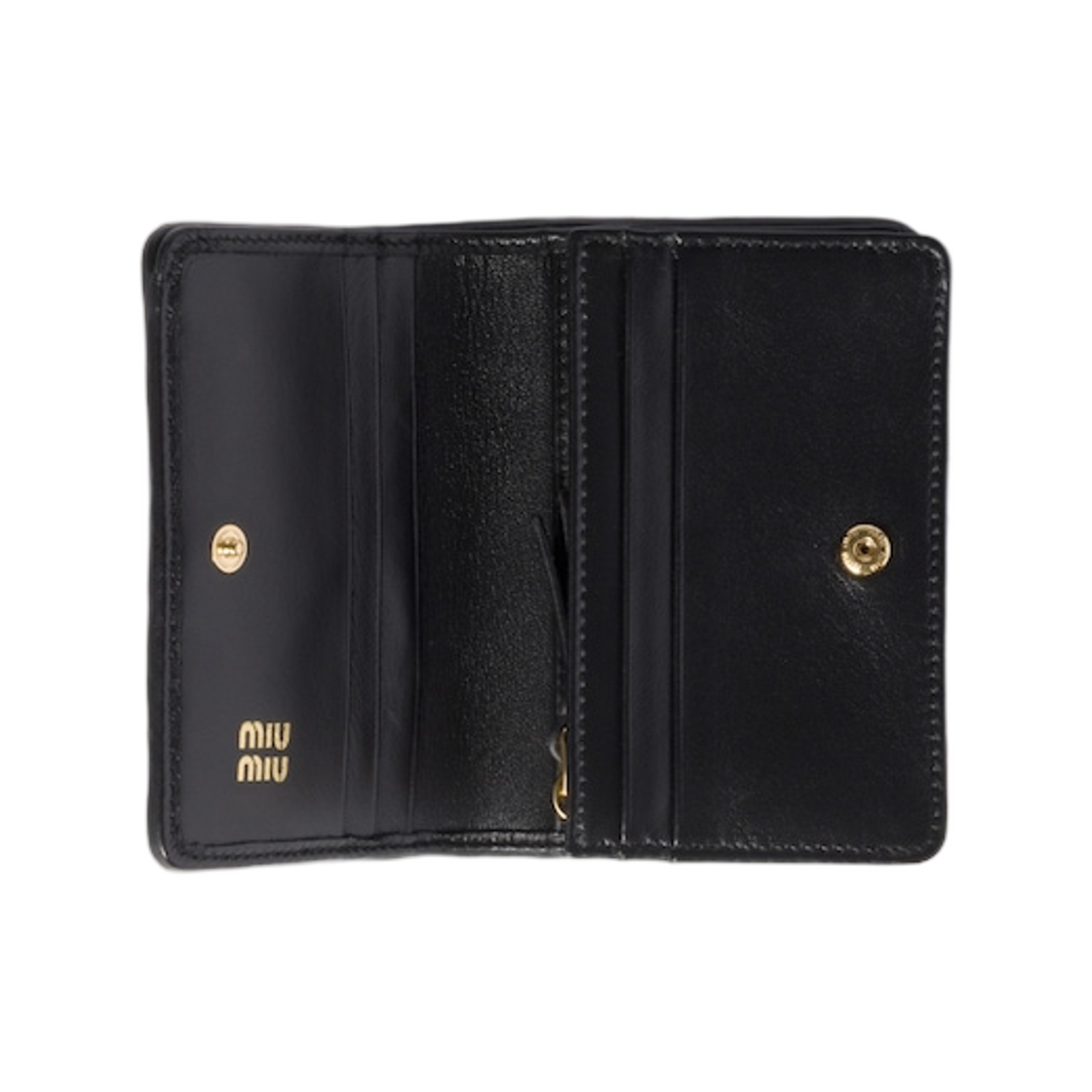 미우 미우 스몰 마테라쎄 나파 레더 월렛 블랙(Miu Miu Small Matelasse Nappa Leather Wallet Black) - 2