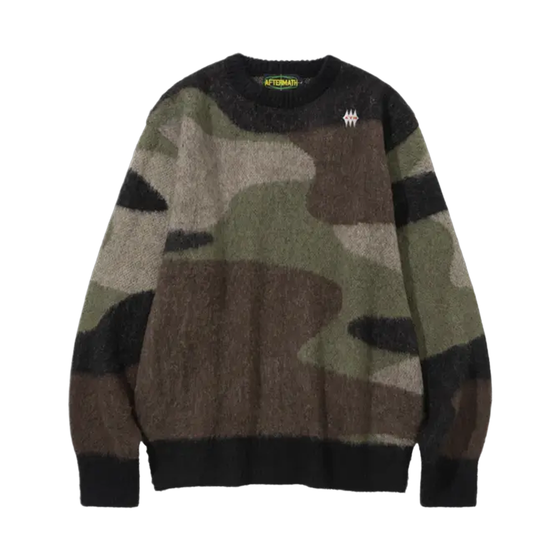 애프터매스 우드랜드 모헤어 니트 카모(Aftermath Woodland Mohair Knit Camo) - 1