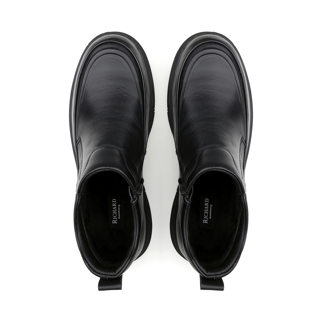 리차드 남성 털 처카 부츠 블랙(Richard Men’s Fur-Lined Chukka Boots Black) - 4