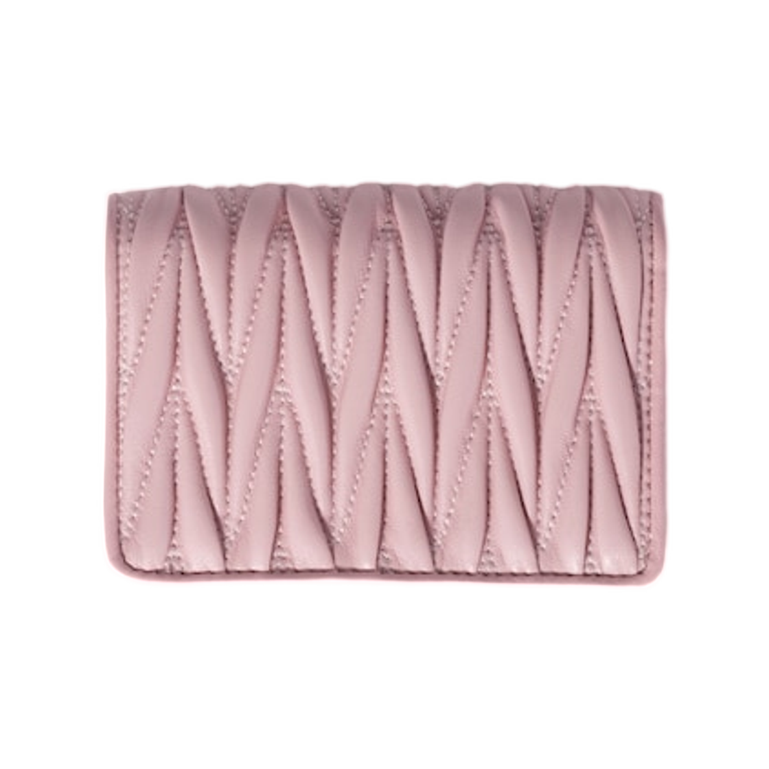 미우 미우 스몰 마테라쎄 나파 레더 월렛 앨러배스터 핑크(Miu Miu Small Matelasse Nappa Leather Wallet Alabaster Pink) - 3