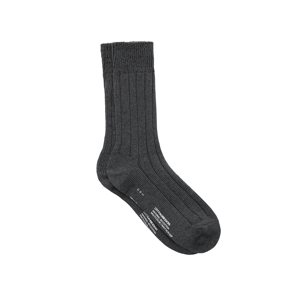 APB3AC070CHFF GBH APPAREL Cotton Rib Socks / Charcoal