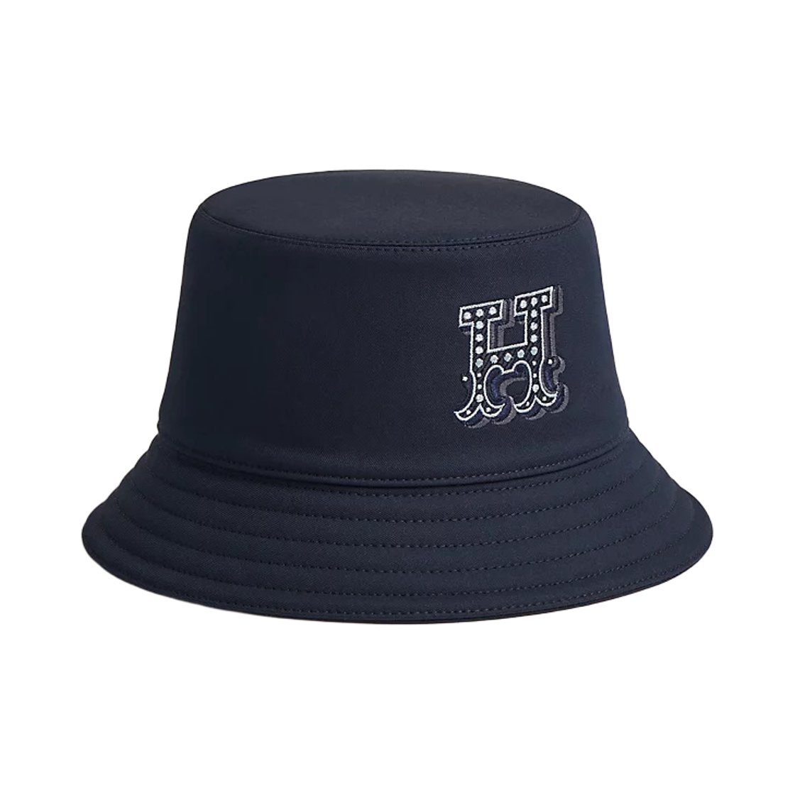 H252010NEN (W) Hermes Harper H Electrique Bucket Hat Cotton Twill & Encre