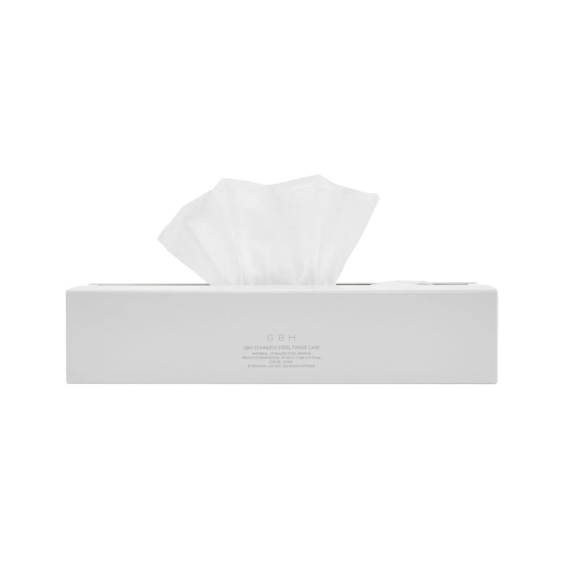 지비에이치 홈 스테인리스 스틸 티슈 케이스 - Ivory(GBH HOME Stainless Steel Tissue Case Ivory) - 1
