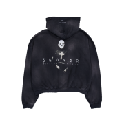 SLAYER Undermycar Diabolus In Musica Vintage Washed Zipped Hoodie Black