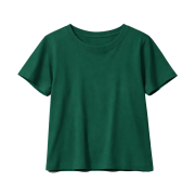 (W) Uniqlo Airism Cotton T-Shirt Dark Green - JP