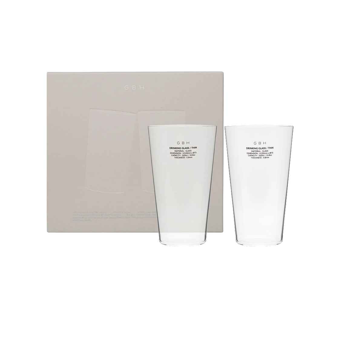 8800256754281 GBH HOME Drinking Glass Thin M X 2ea Set