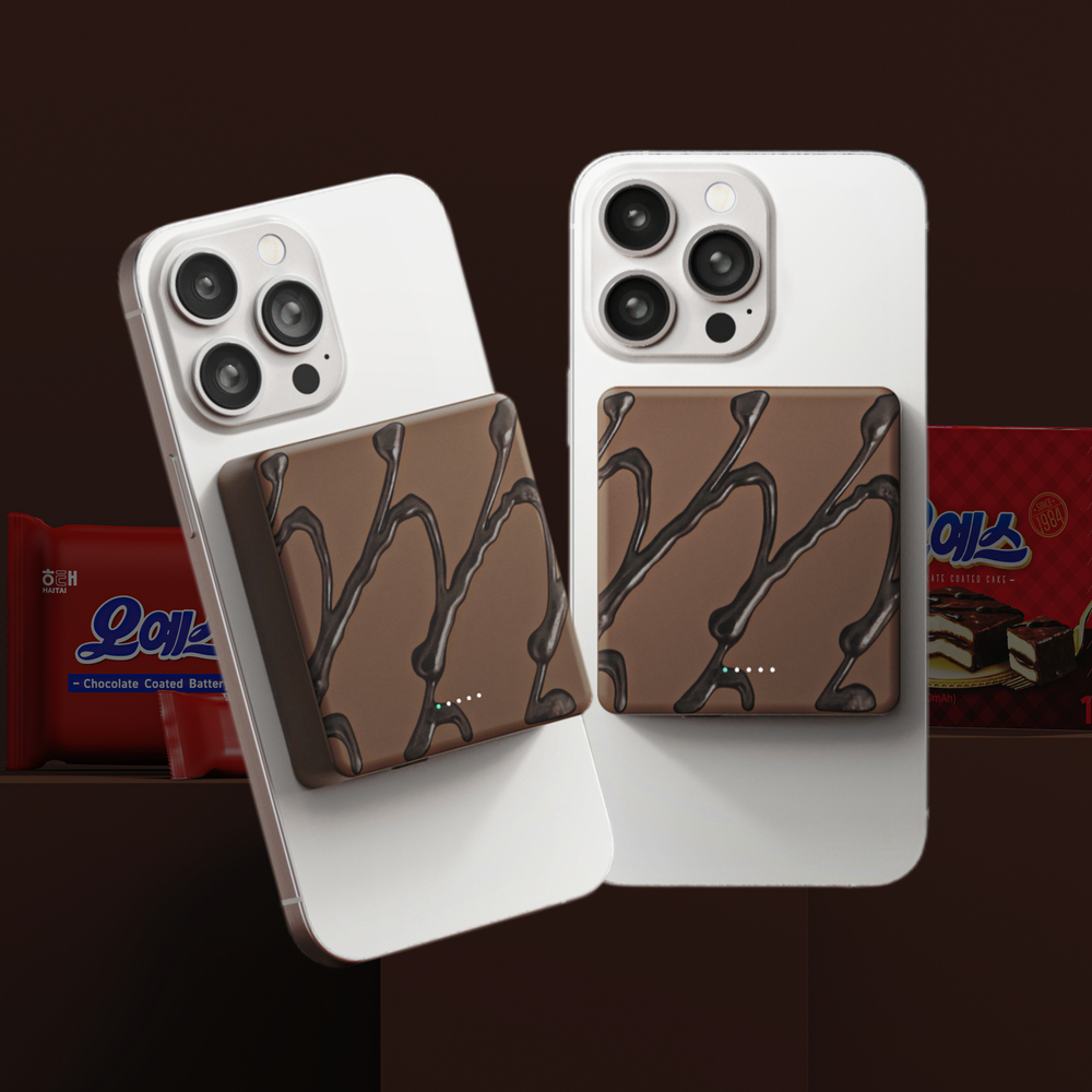 미니덕트 오예스 맥세이프 보조배터리 8000mAh, 초코브라운(Miniduct Oyes Maxafe Auxiliary Battery 8000mAh, Chocolate Brown) - 5