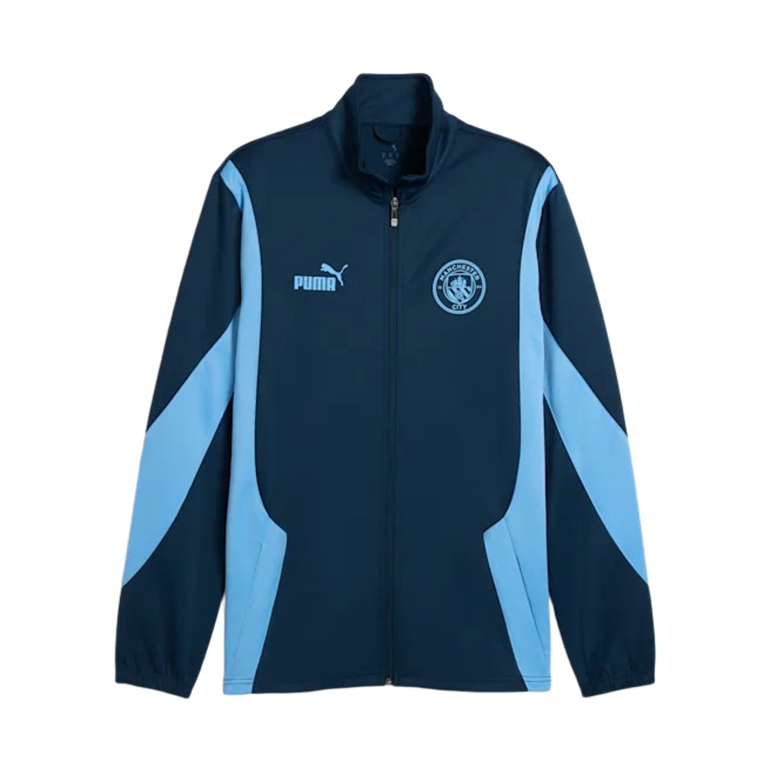 푸마 맨체스터 시티 풋볼 에너지+ 자켓 마린 블루 블레이징 블루 (논 마킹 버전)(Puma Manchester City Football NRGY+ Jacket Marine Blue Blazing Blue (Non Marking Ver.))
