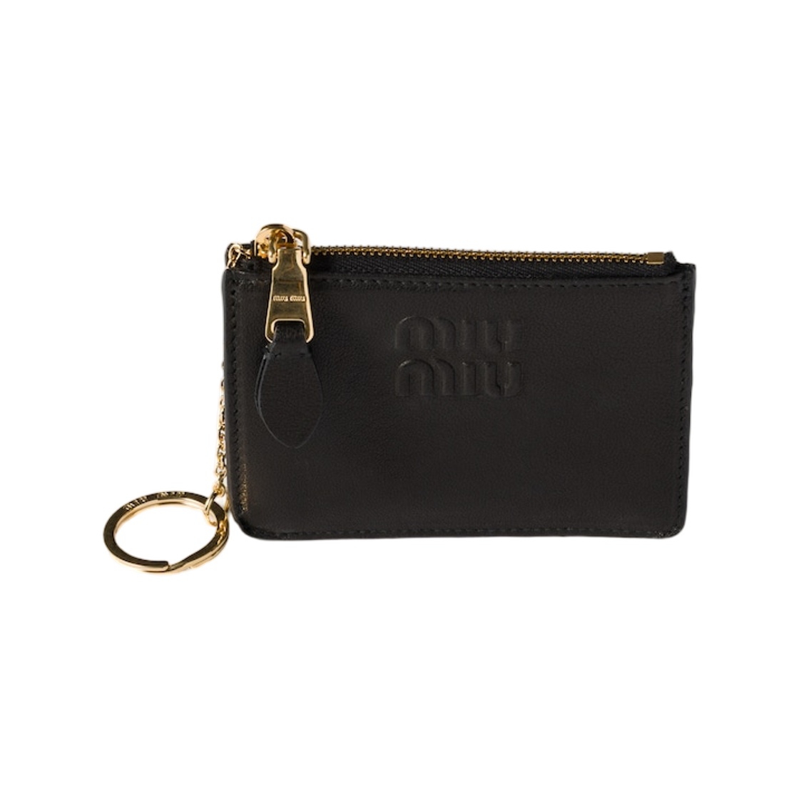 미우 미우 나파 레더 카드 홀더 블랙(Miu Miu Nappa Leather Card Holder Black) - 2