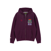 Aftermath Waffle Zip Hoodie Purple