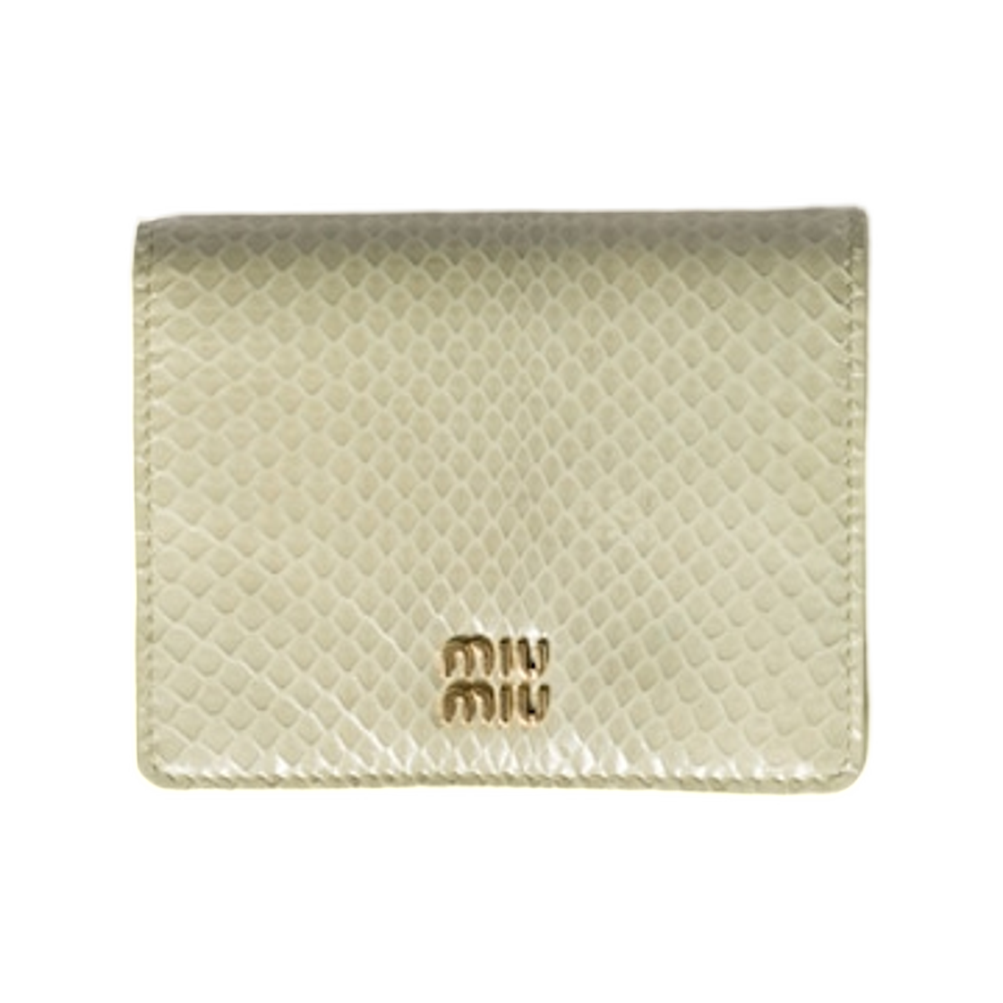 미우 미우 스몰 에어즈 레더 월렛 피스타치오 그린(Miu Miu Small Ayers Leather Wallet Pistachio Green) - 1