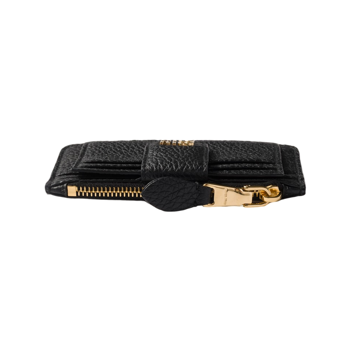 미우 미우 레더 카드 홀더 블랙(Miu Miu Leather Card Holder Black) - 3