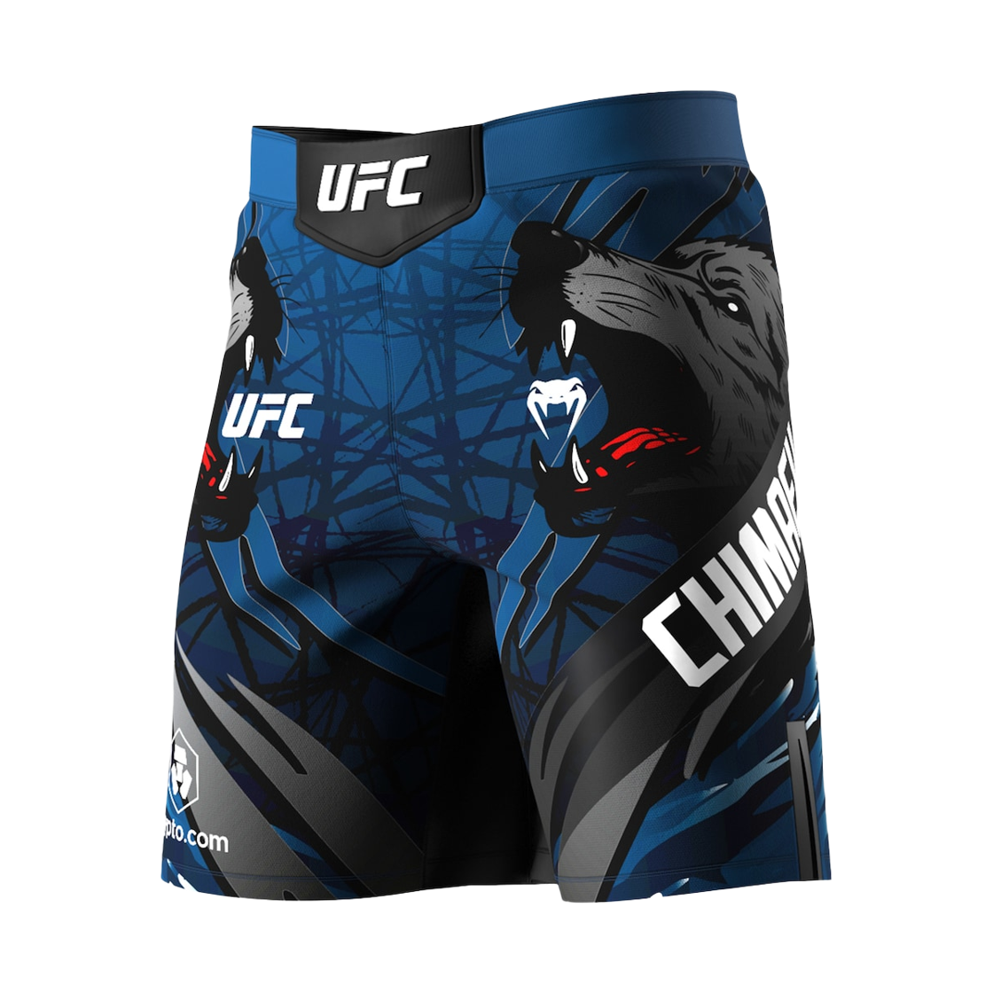 VNMUFC-00543-447 Venum UFC Unrivaled Khamzat Chimaev Fight Shorts Long Fit Blue