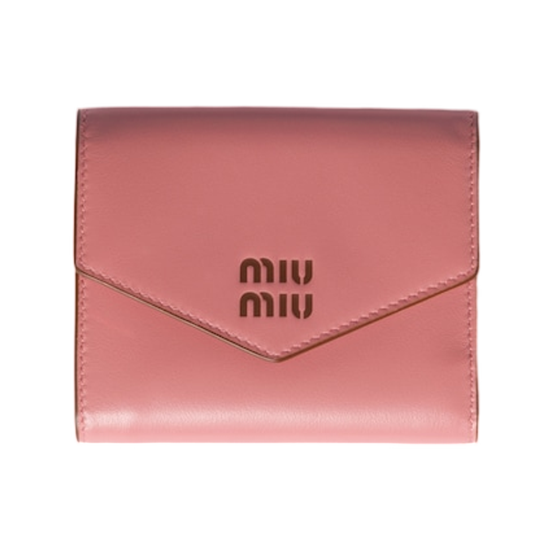5MH040-2CV6-F04AN Miu Miu Small Leather Wallet Camelia Cognac