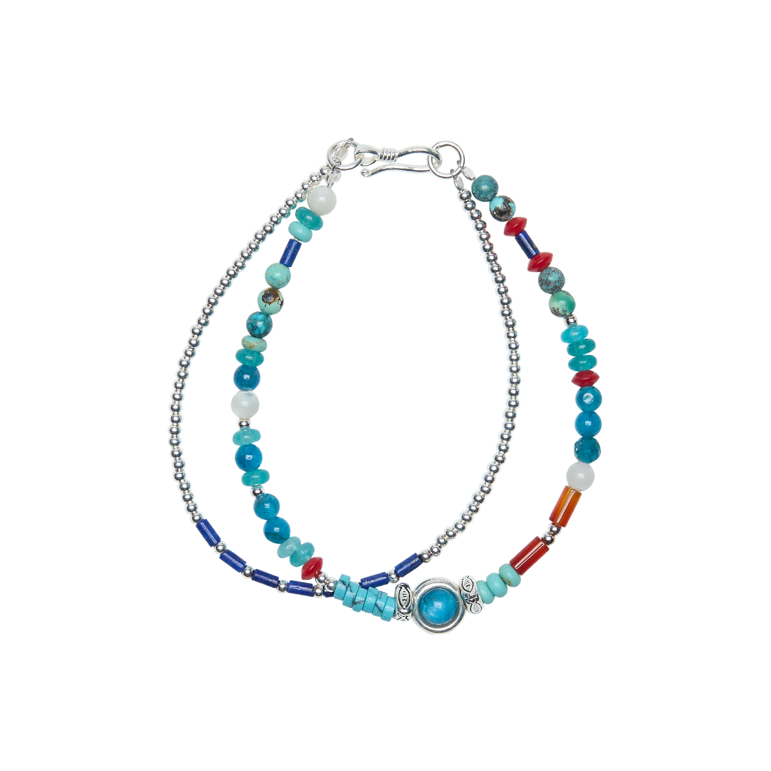 SS25ABR090CM Hongwoosung Memory String Bracelet Cobalt Mix