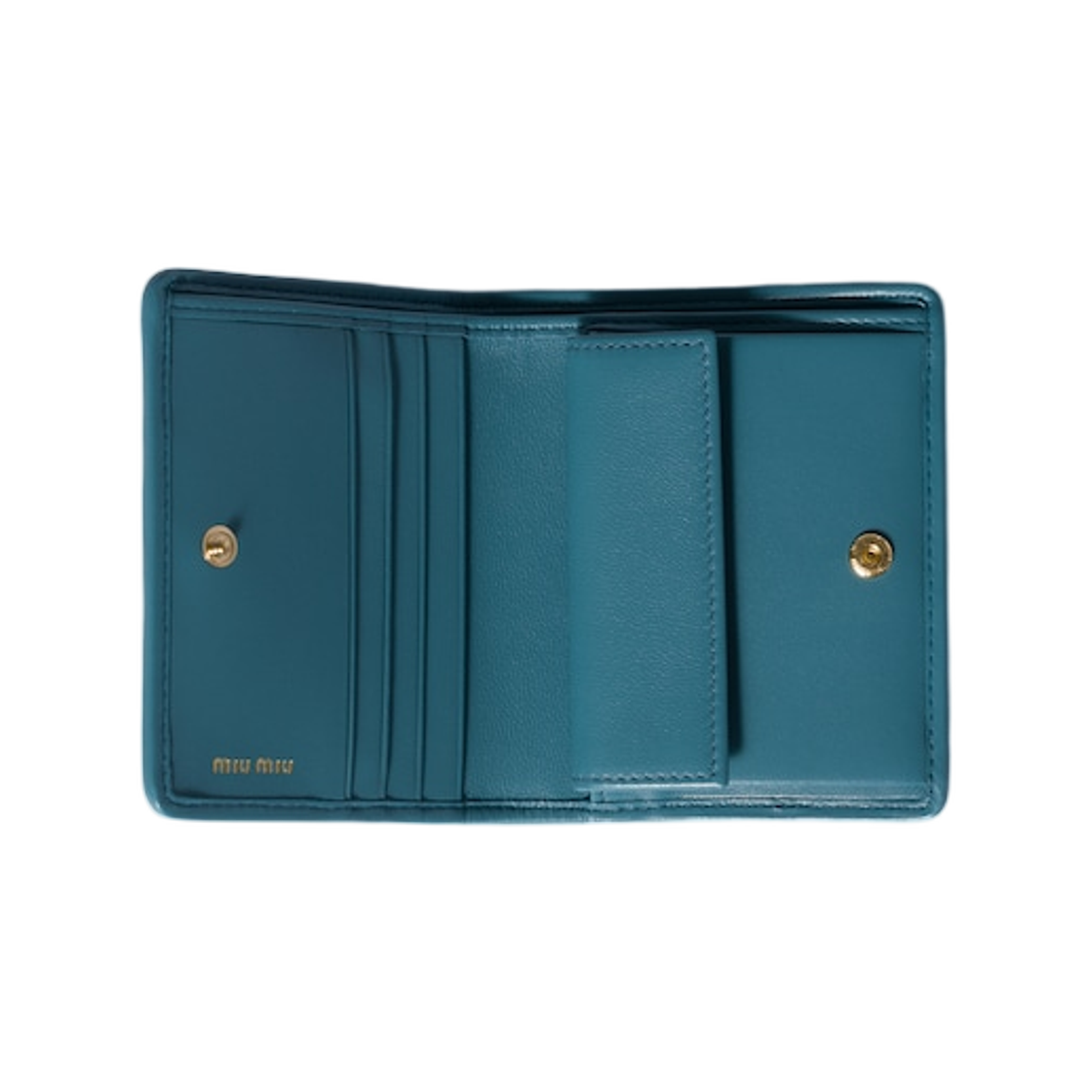 미우 미우 스몰 마테라쎄 나파 레더 월렛 마리나 블루(Miu Miu Small Matelasse Nappa Leather Wallet Marina Blue) - 2