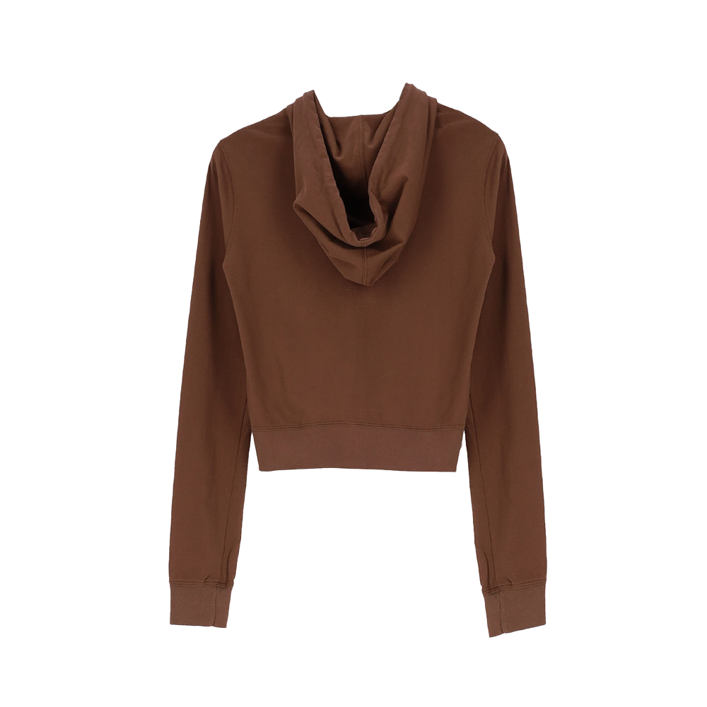 애프터매스 우먼스 콘트라스트 스티치 집 후디 브라운(Aftermath W Contrast Stitch Zip Hoodie Brown) - 3