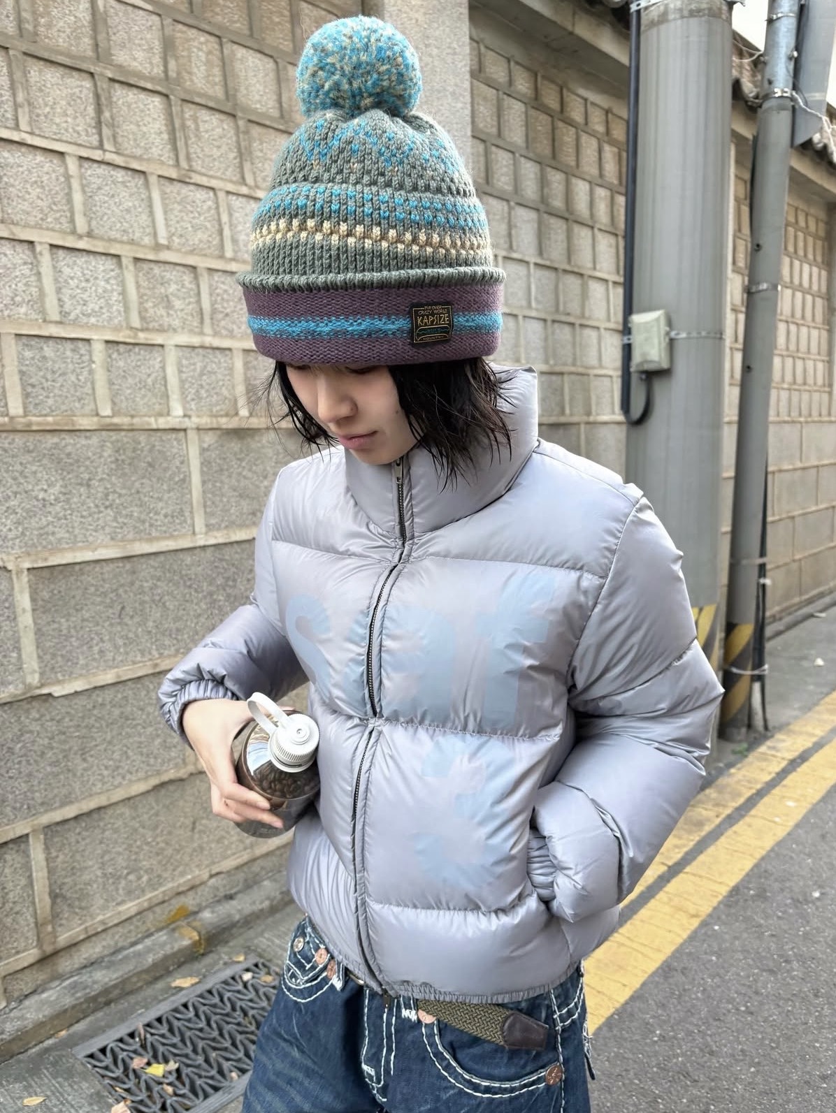 [KREAM 단독] Safarispot Basic Safari Down Jacket Gray, [KREAM 단독] Safarispot 1/2 Basic Safari Down Jacket Gray 착용 스타일