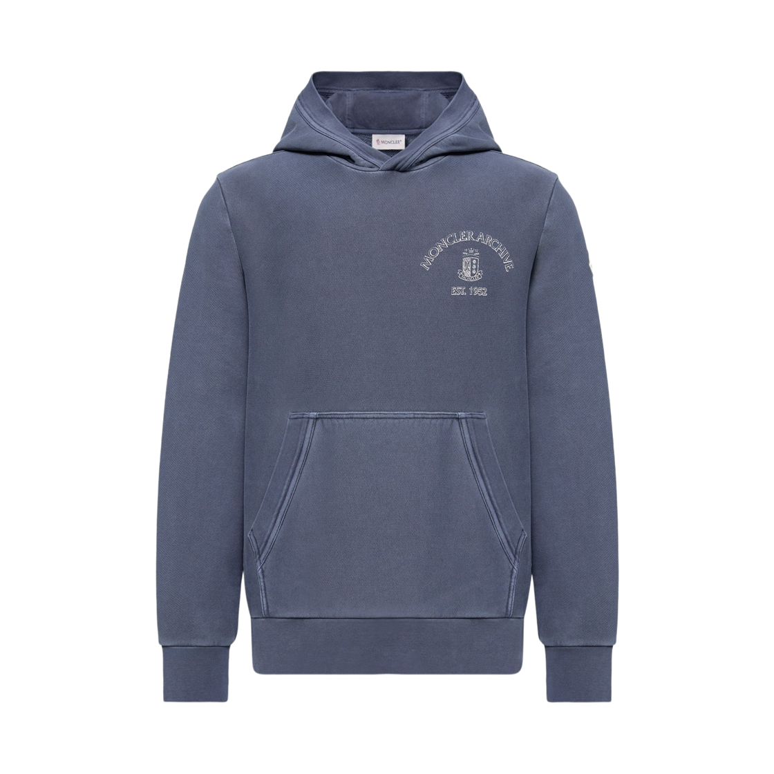 L1-091-8G00012-89BAZ-74P Moncler Rowing Logo Cotton Hoodie Cobalt Blue - 26SS