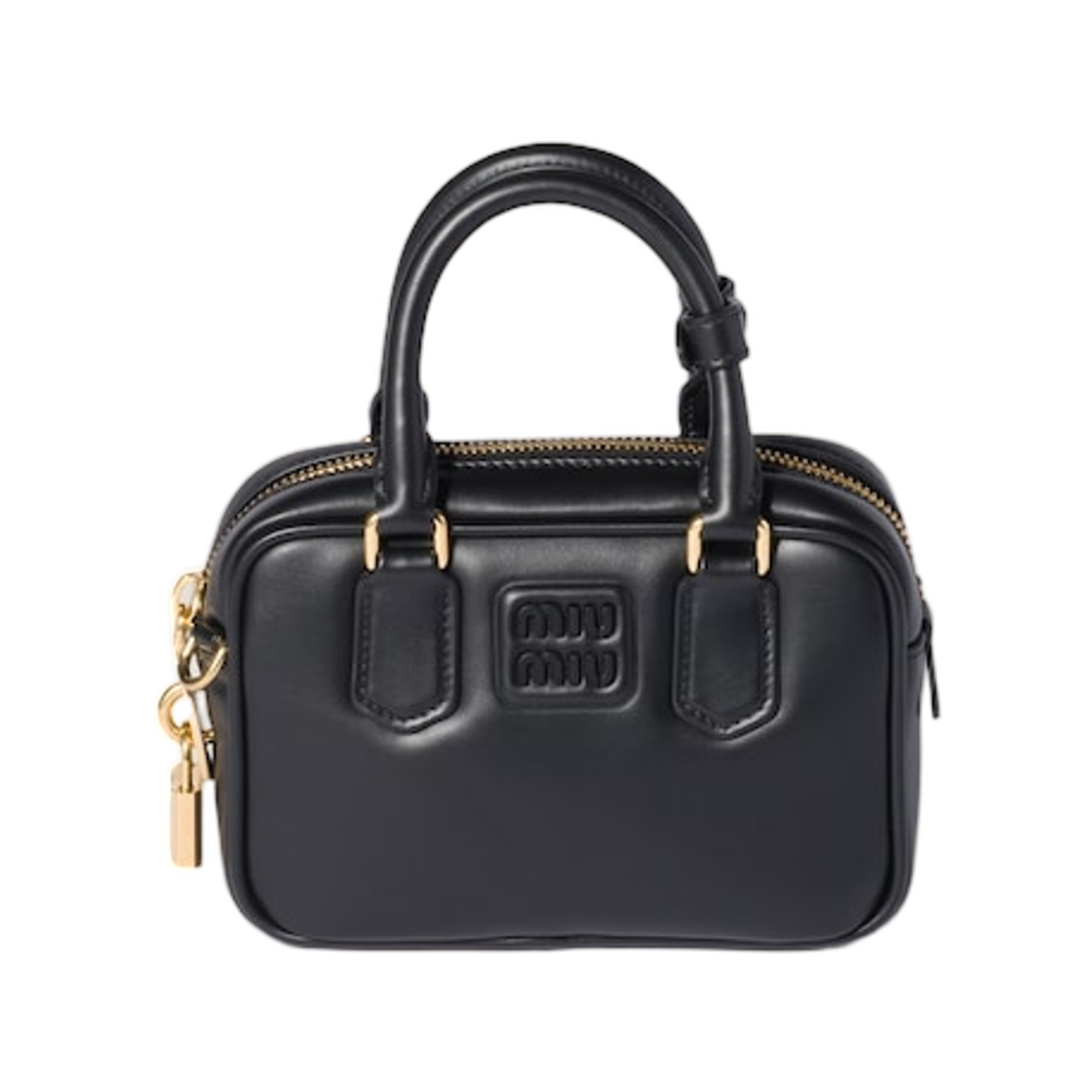 5BB123-ACR3-F0002 Miu Miu Arcadie Leather Bag Black
