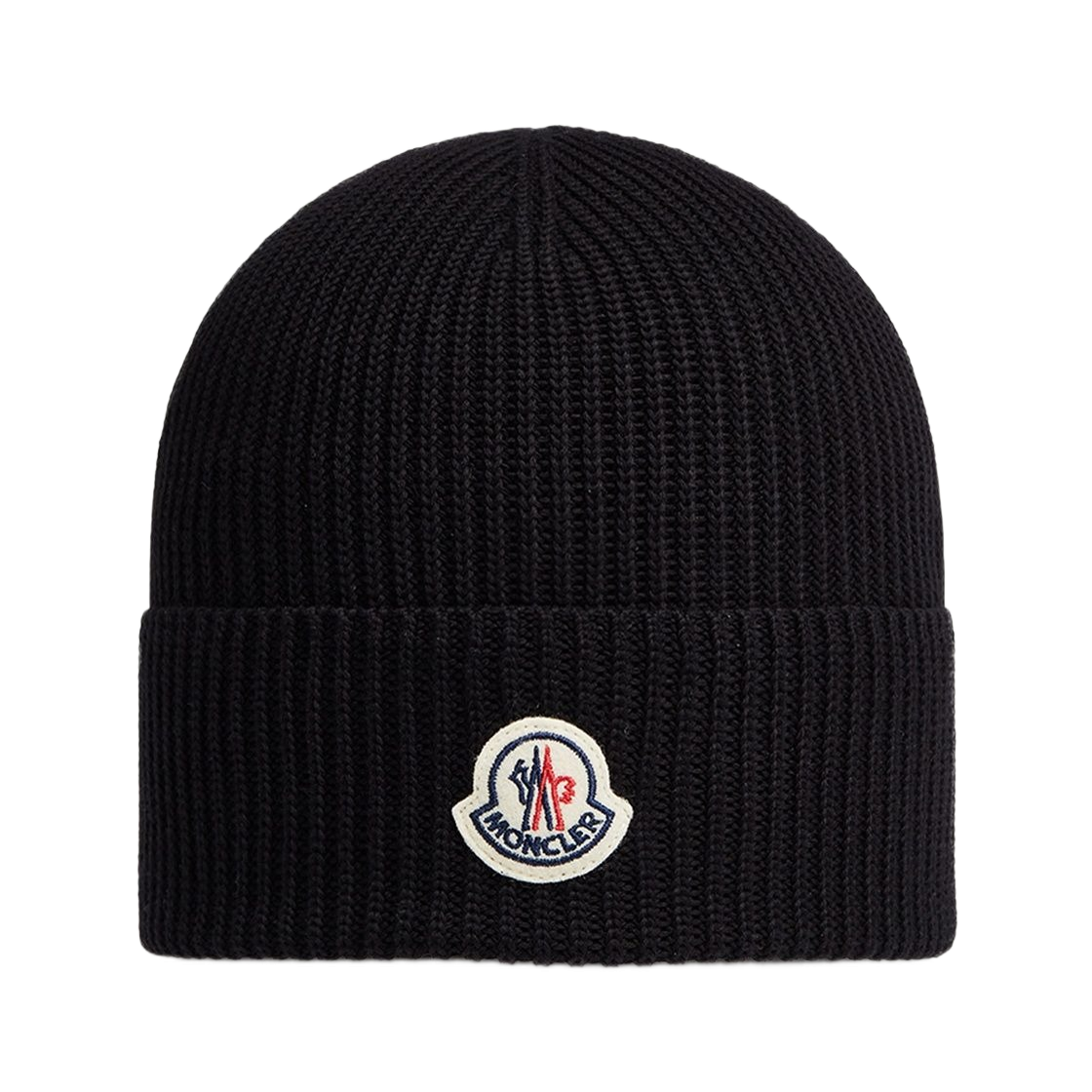 L1-091-3B00022-M1367-999 Moncler Logo Cotton Beanie Black - 26SS