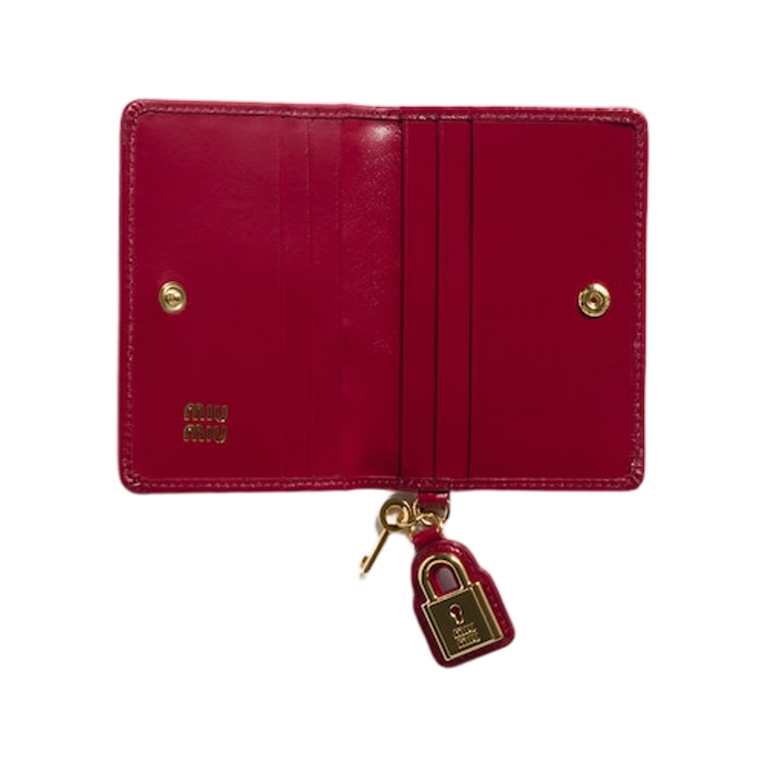 미우 미우 레더 카드 홀더 루비 레드(Miu Miu Leather Card Holder Ruby Red) - 3