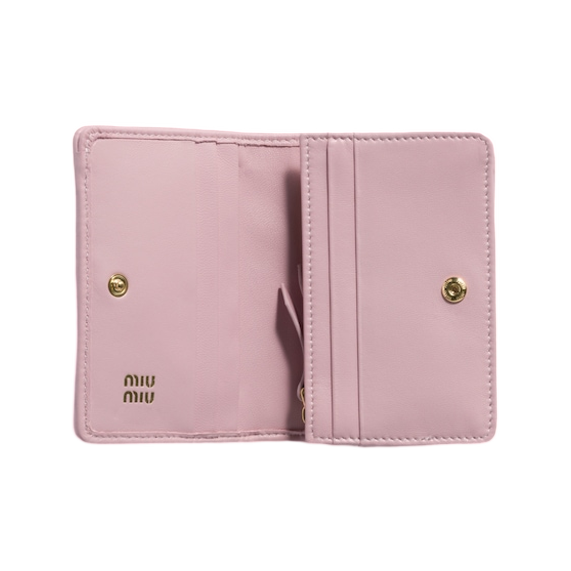 미우 미우 스몰 마테라쎄 나파 레더 월렛 앨러배스터 핑크(Miu Miu Small Matelasse Nappa Leather Wallet Alabaster Pink) - 2