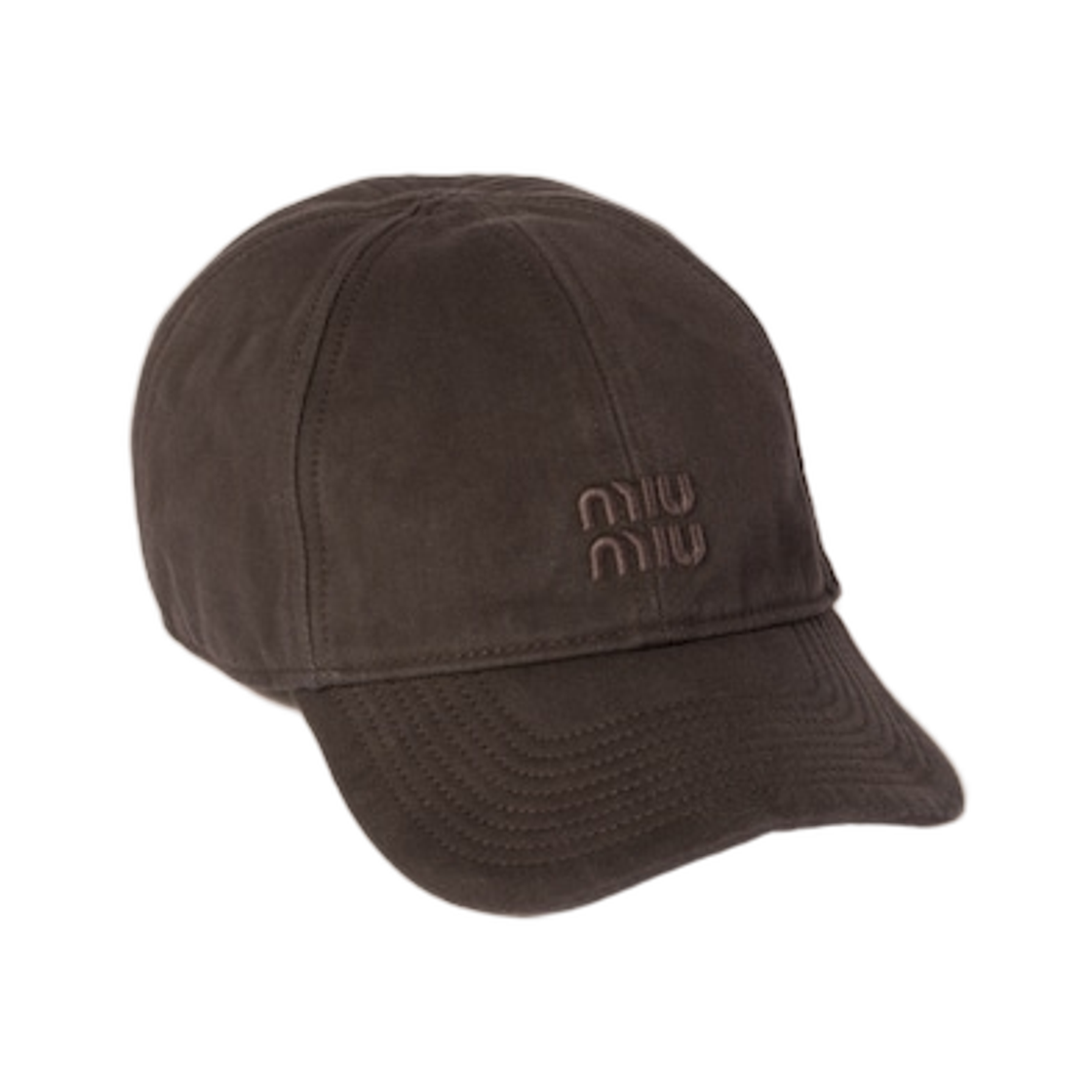 미우 미우 드릴 베이스볼 캡 에보니(Miu Miu Drill Baseball Cap Ebony) - 1