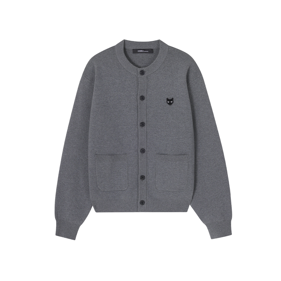 송지오 지제로 팬서 라운드넥 가디건 그레이(SONGZIO ZZERO Panther Round Neck Cardigan Grey)