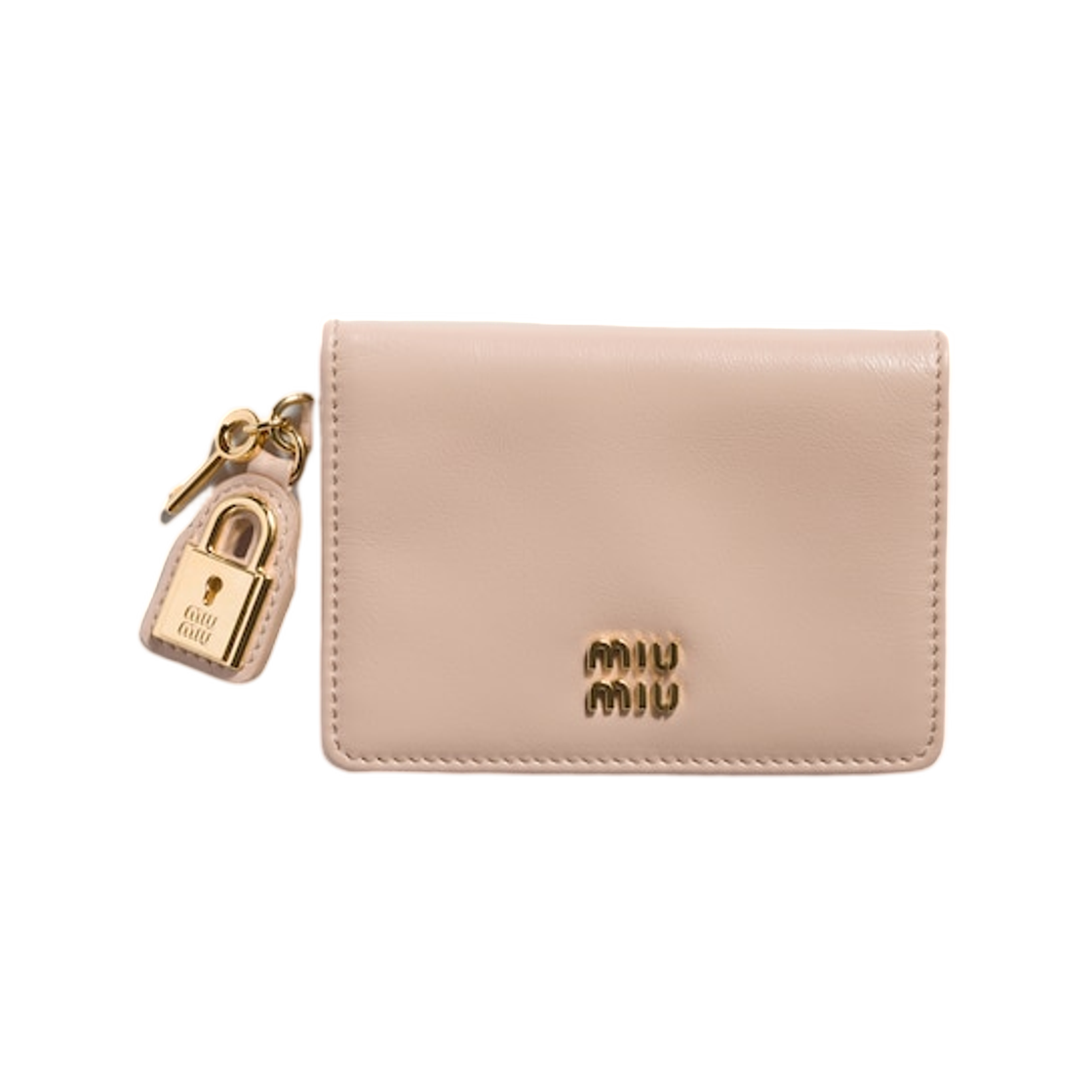 5MC103-2IGA-F0236 Miu Miu Leather Card Holder Powder Pink