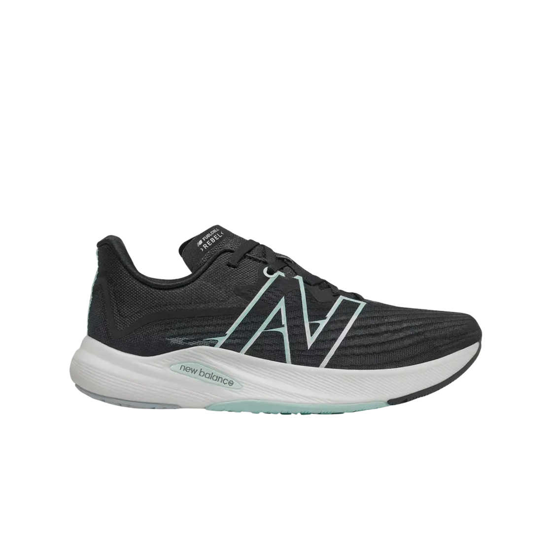 (W) 뉴발란스 퓨어셀 레벨 v2 블랙 화이트 민트 - B 스탠다드((W) New Balance Fuelcell Rebel v2 Black White Mint - B Standard) - 1