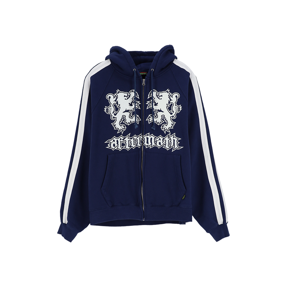 애프터매스 에이티엠 라이언 집 후디 네이비(Aftermath Atm Lion Zip Hoodie Navy)