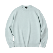 Uniqlo Washable Milano Rib Crewneck Sweater Light Blue - JP