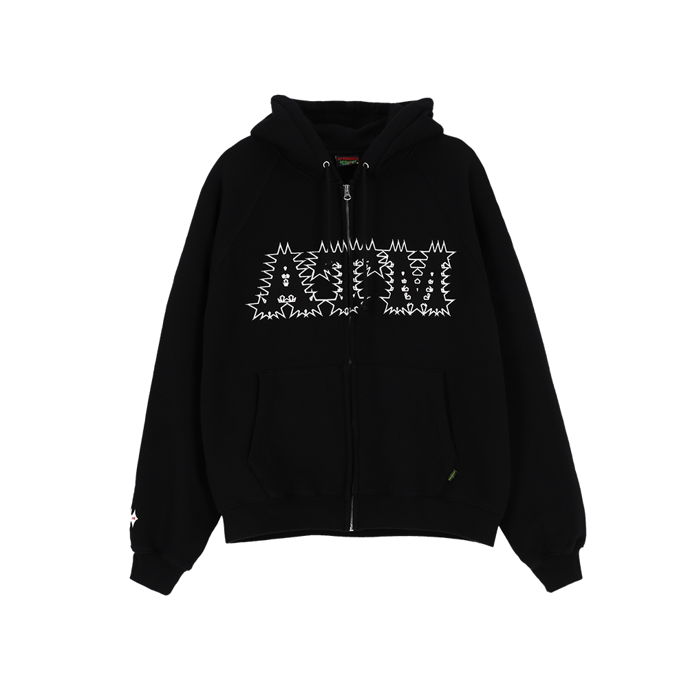 애프터매스 에이티엠 스타 집 후디 블랙(Aftermath Atm Star Zip Hoodie Black)
