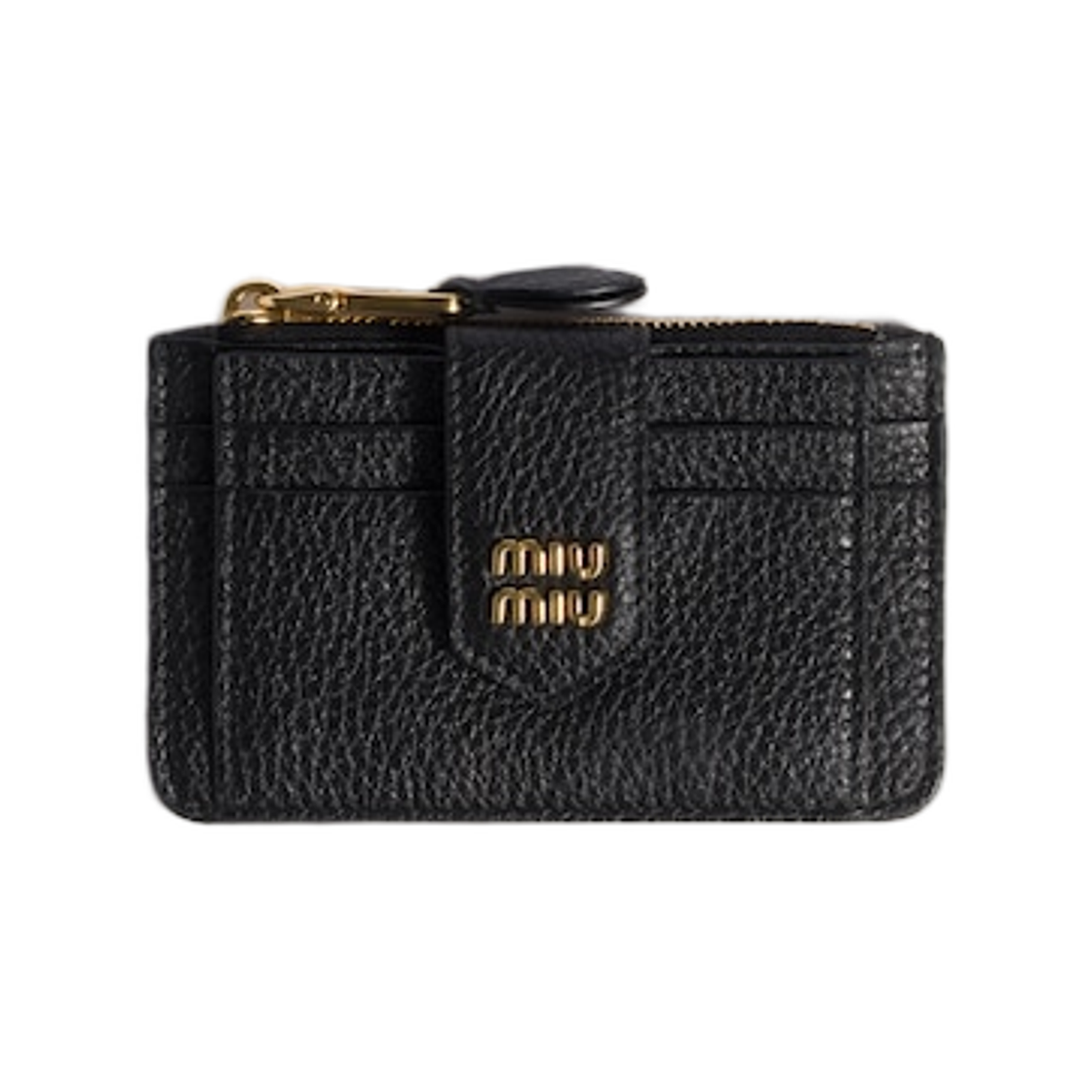 미우 미우 레더 카드 홀더 블랙(Miu Miu Leather Card Holder Black)