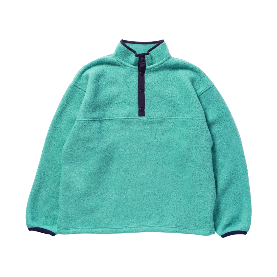 MJ23114-111 The Real McCoy's Snap Front Pullover Fleece Teal