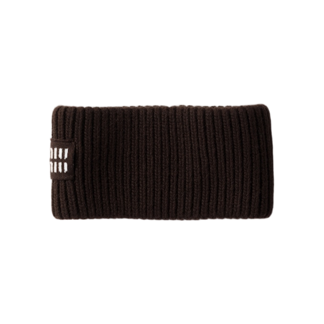 미우 미우 울 앤 캐시미어 헤드밴드 다크 브라운(Miu Miu Wool and Cashmere Headband Dark Brown) - 1