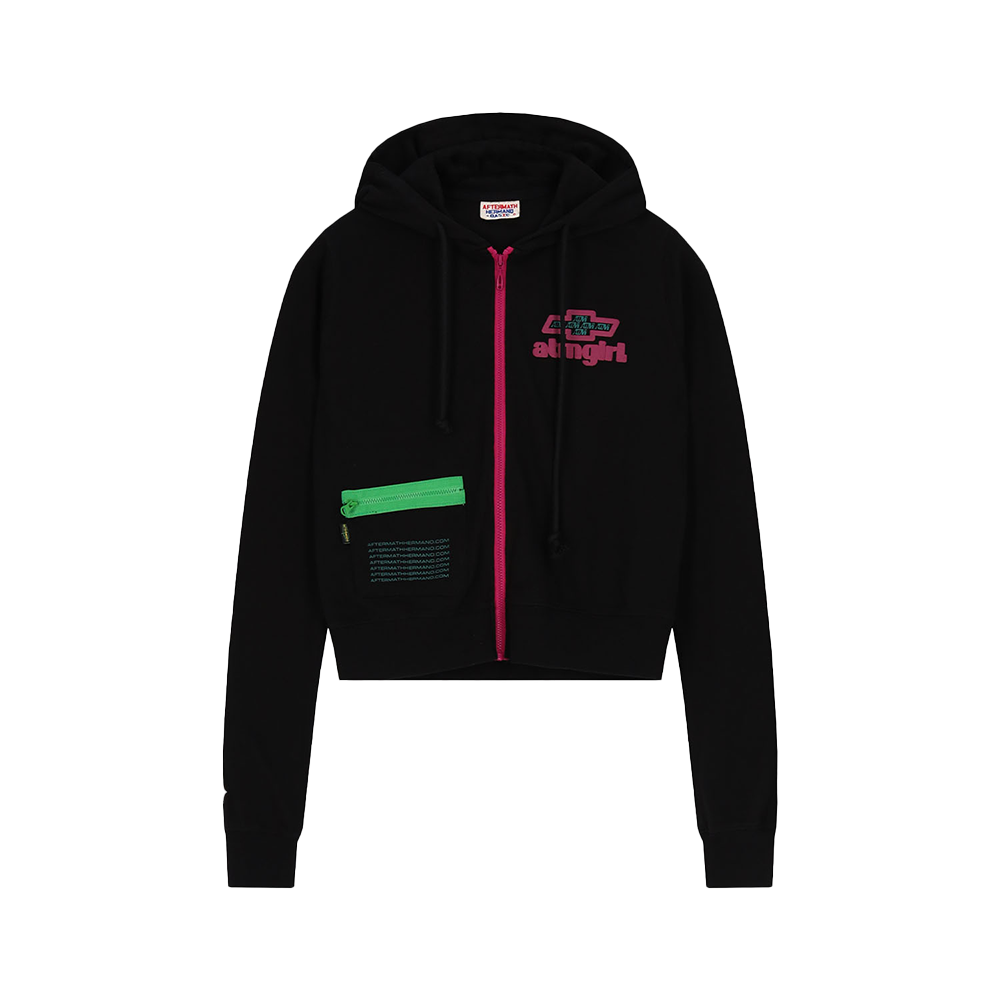 애프터매스 우먼스 에이티엠 걸 집 후디 블랙(Aftermath W Atm Girl Zip Hoodie Black)