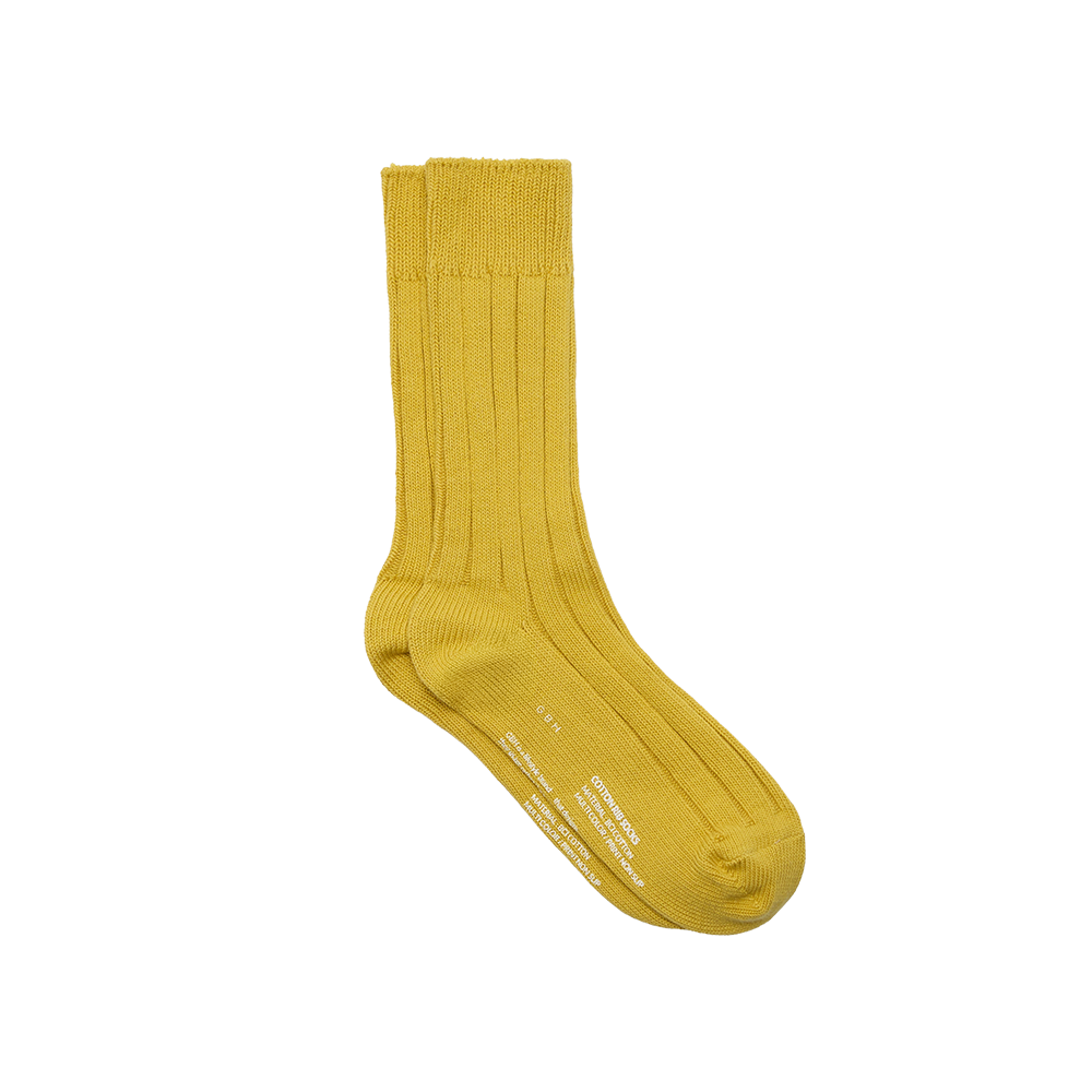 APB3AC070YEFF GBH APPAREL Cotton Rib Socks / Yellow