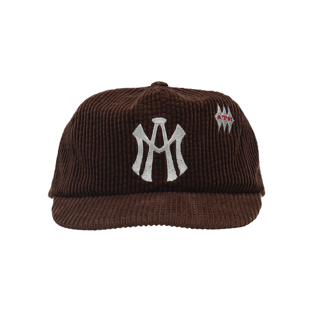 애프터매스 에이티엠 로고 코듀로이 볼 캡 브라운(Aftermath Atm Logo Corduroy Ball Cap Brown)