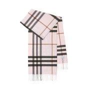 Burberry Check Cashmere Muffler Bow Pink