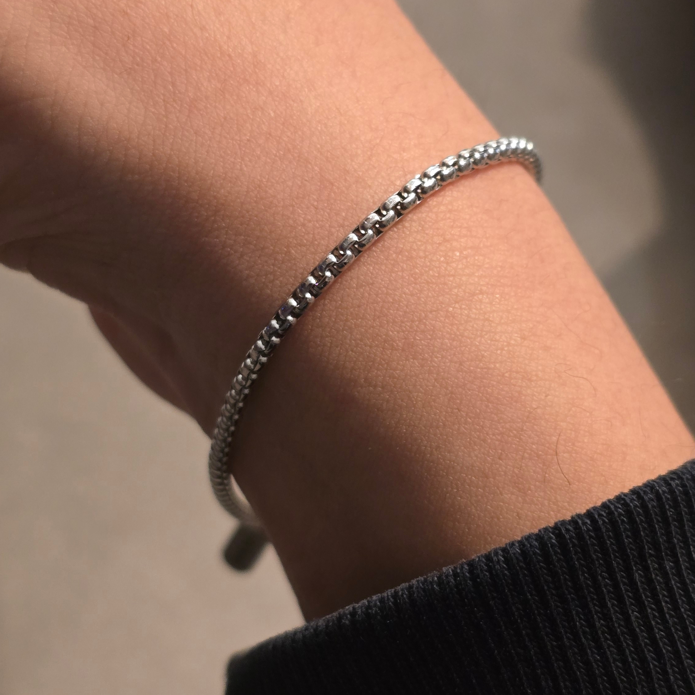 Riomeu Snake Chain Bracelet 2.5mm 착용 스타일